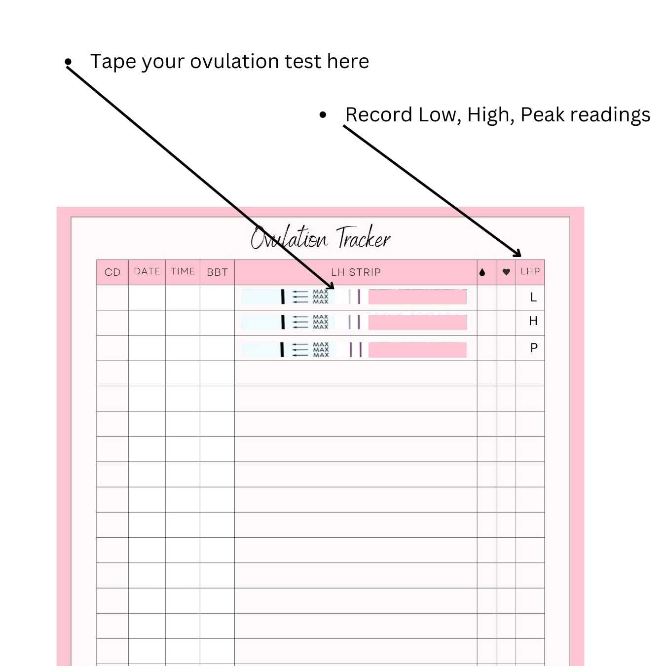 Ovulation Tracker where you stick your LH test strip